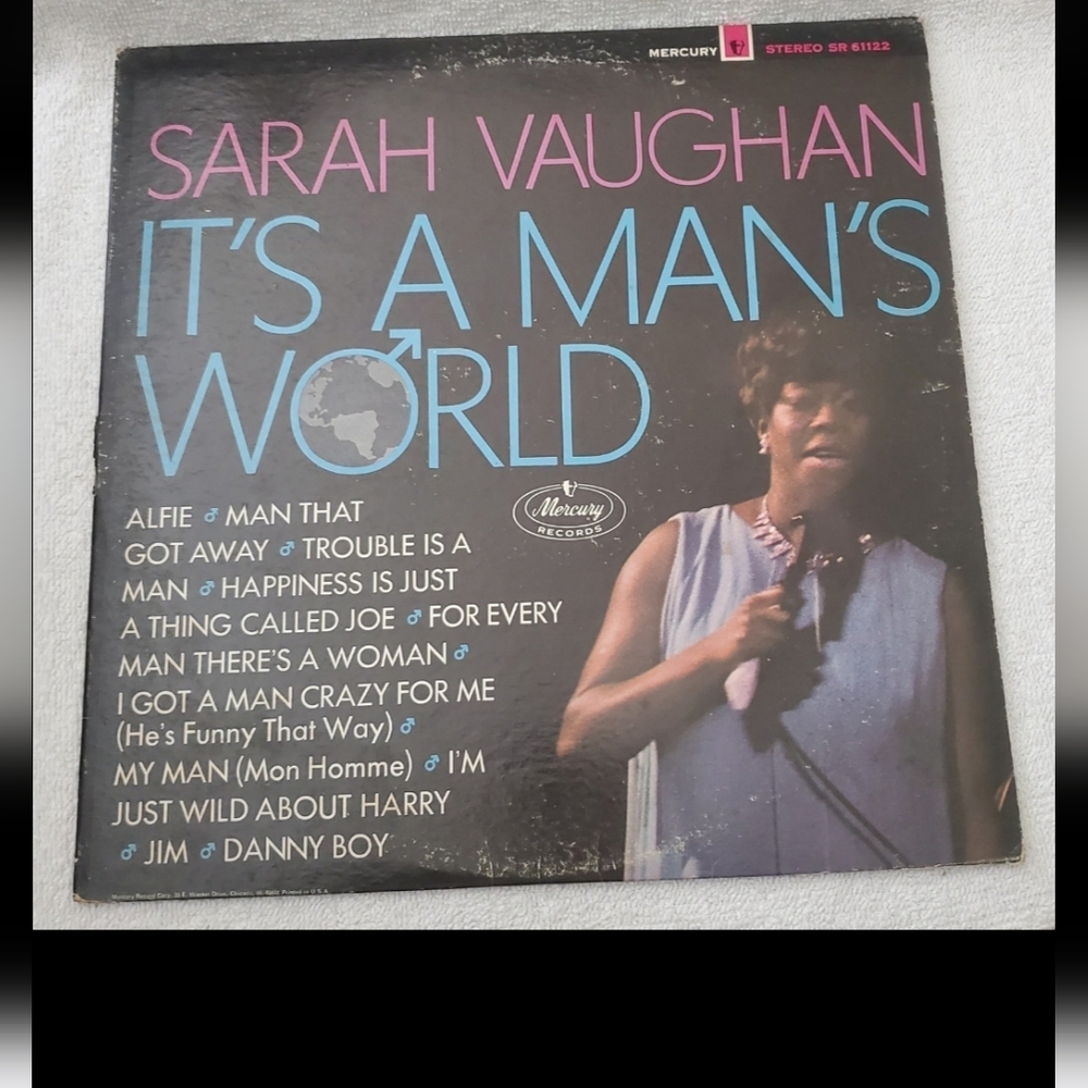 BOGO Sarah Vaughan It's a Man's World Vinyl Record LP Mercury Records Album